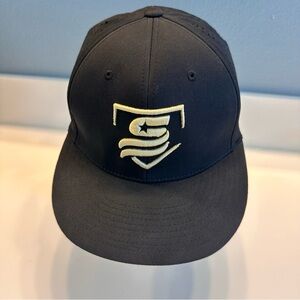 USSSA Baseball Cap – Black and gold embroidery “OG” style ~ S-M fitted